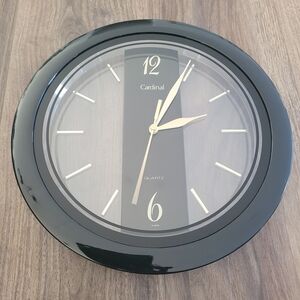 Cardinal Black And Clear Wall Clock Round